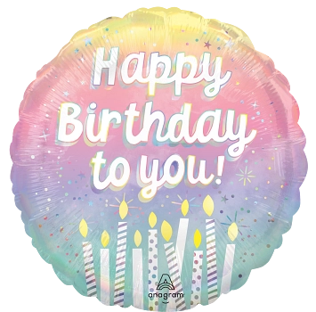 Perlized Birthday Round Balloon (17")