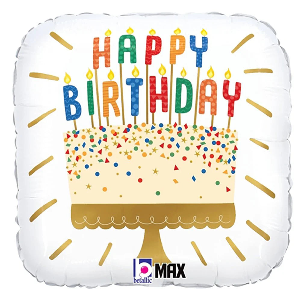 Birthday Cake Candles Balloon - 18"