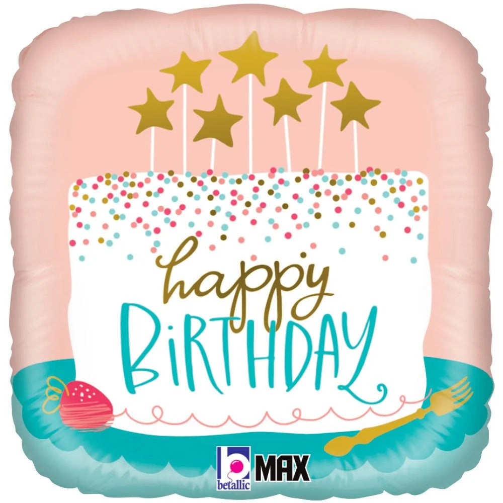 Birthday Confetti Cake Balloon - 18"
