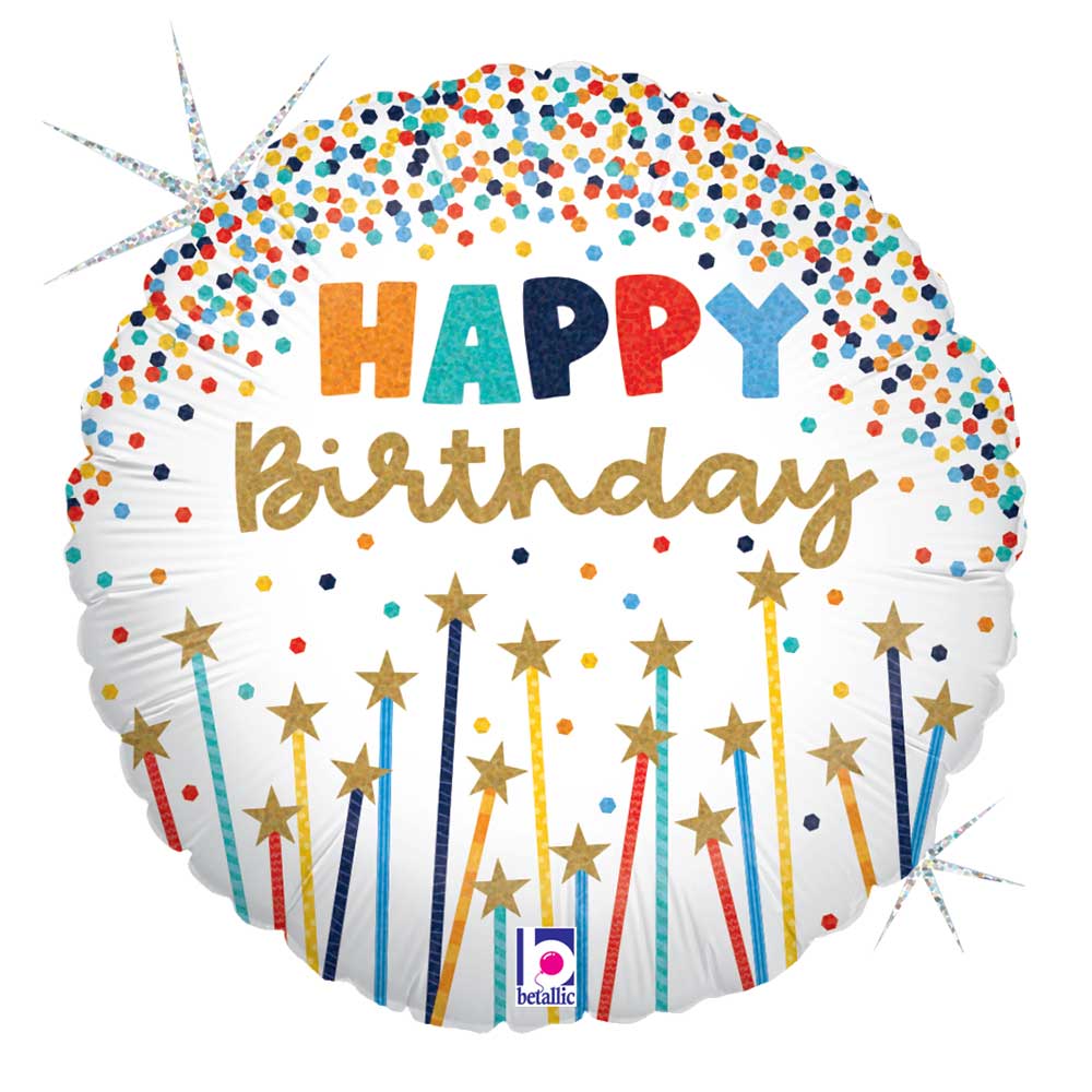 Birthday Star Candles Balloon - 18"