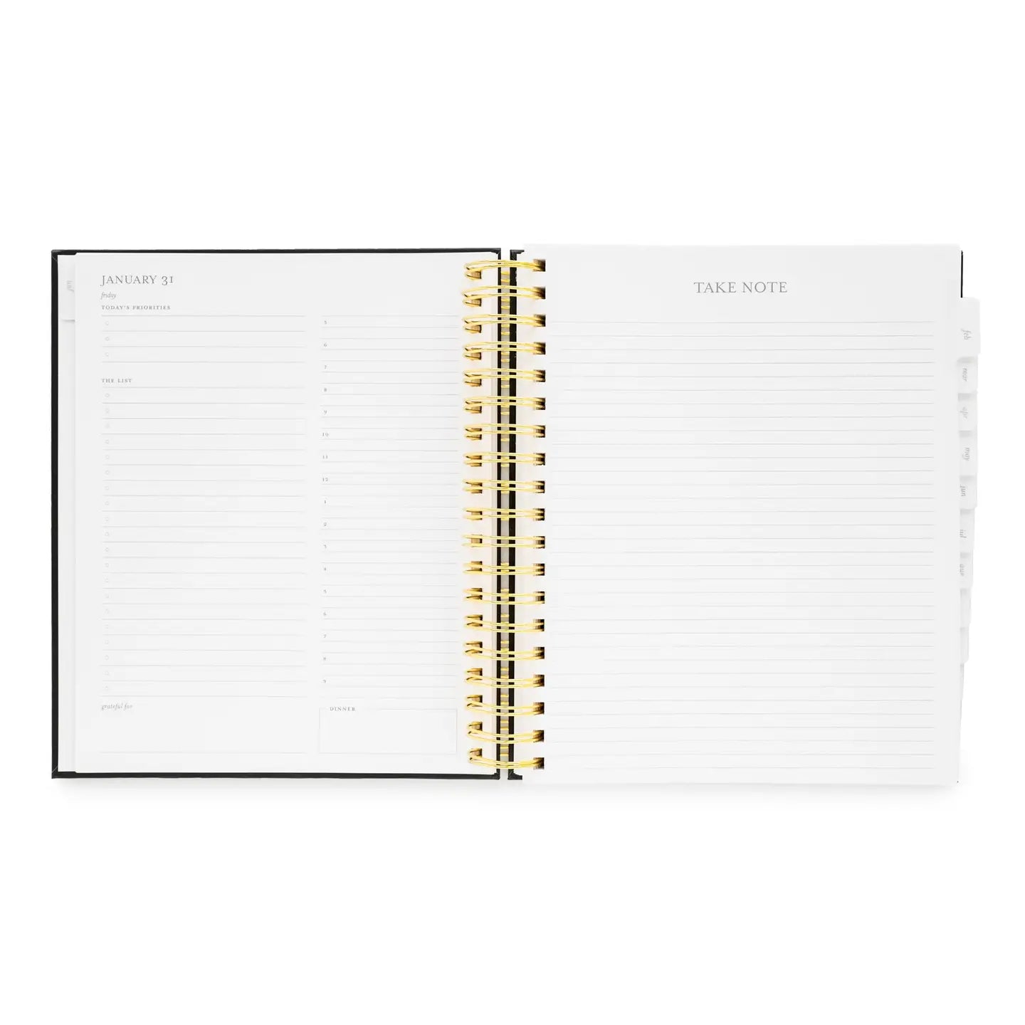 2026 Dusty Blue Daily Spiral Planner