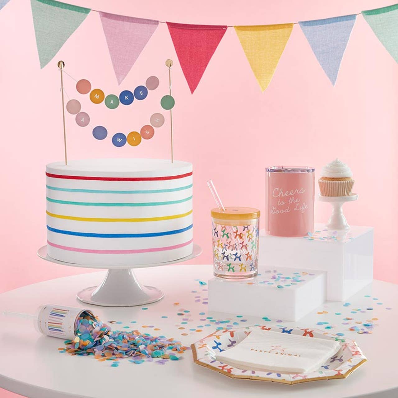 Garland Cake Topper - Make a Wish