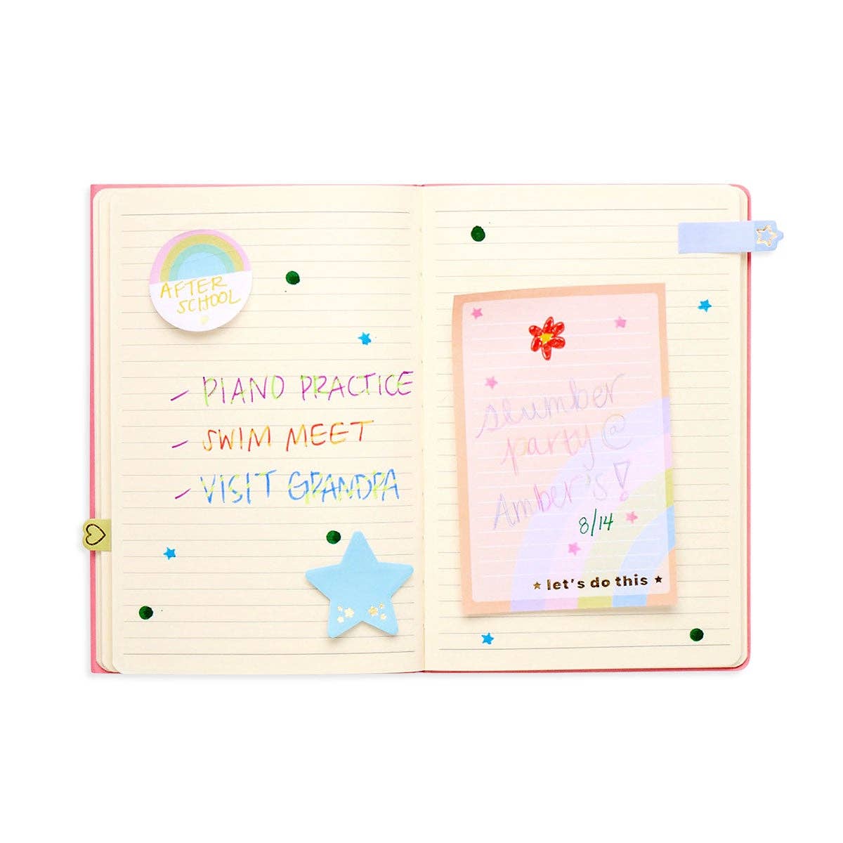 Side notes: Sticky Tab note Set - Pastel Rainbows