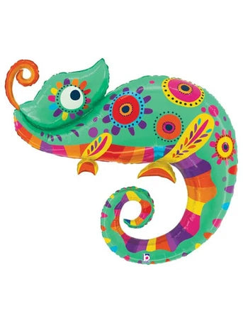 Festive Chameleon Balloon - 39"