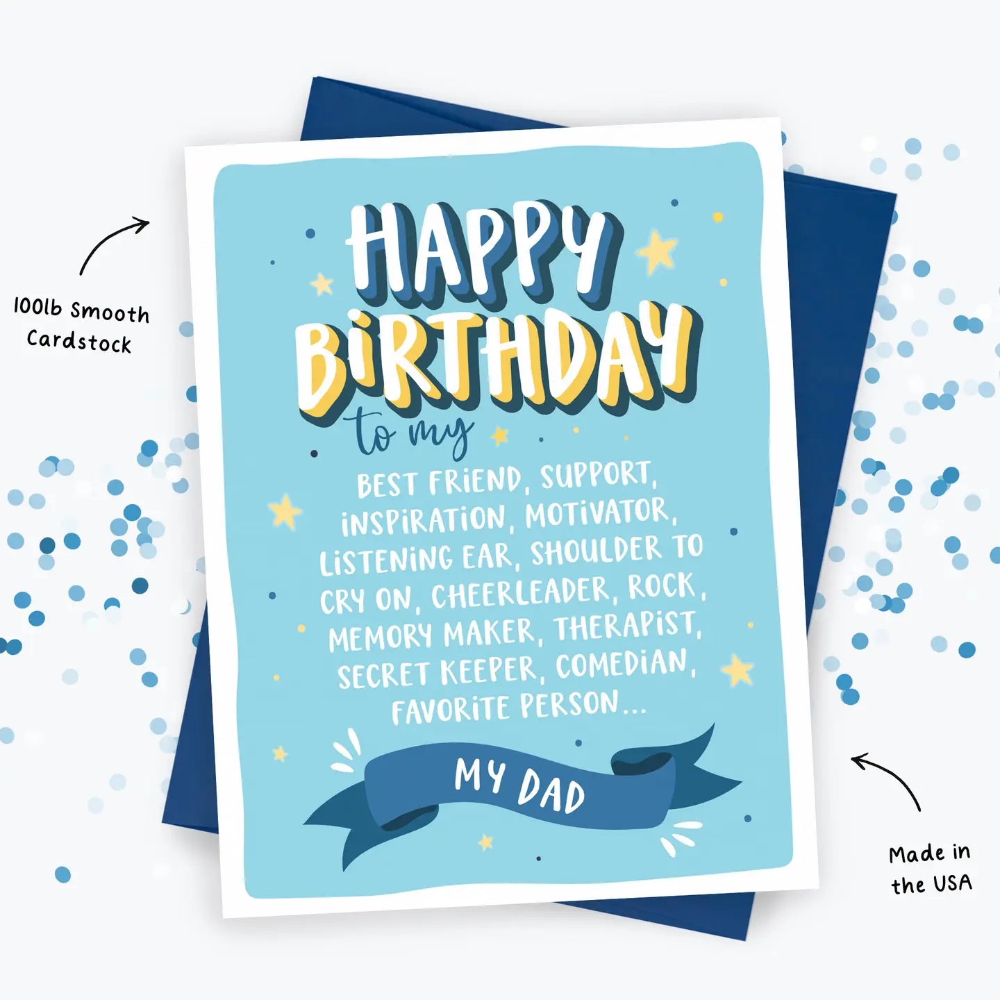 Birthday Card To Dad, Family Card, Greeting Card To Him