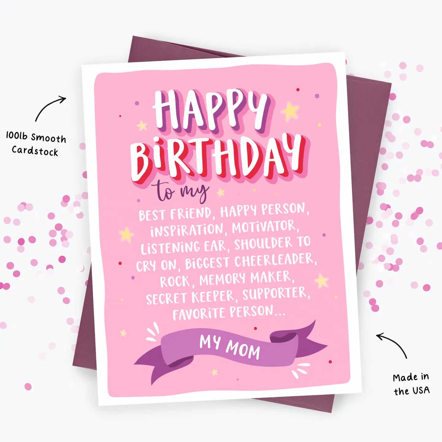 Birthday Card To Mom Family Card, Greeting Card To Her