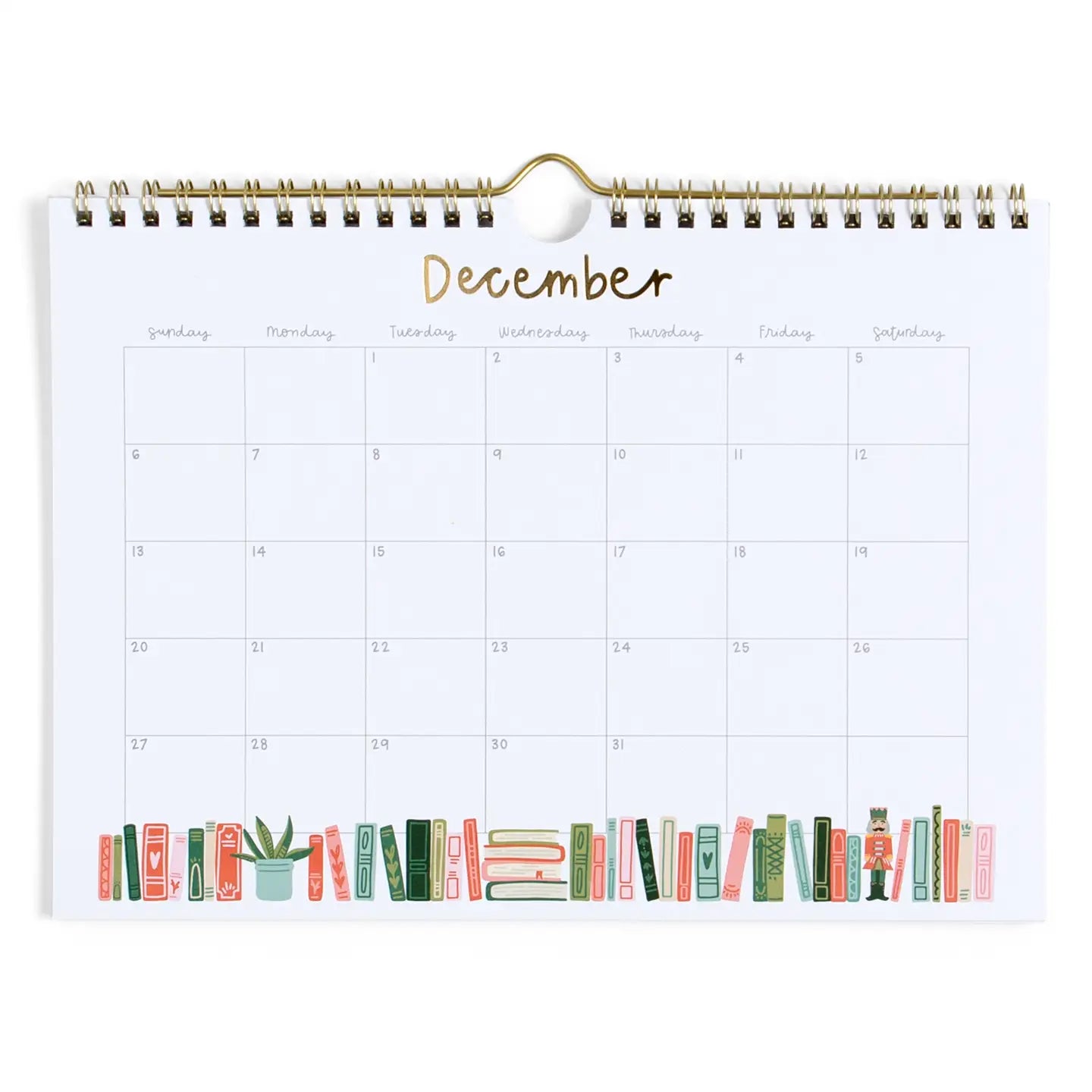 Book Lover's 2026 Spiral Hanging Wall Calendar