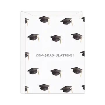 Con-grad-ulations - Graduation Cap Congrats Card