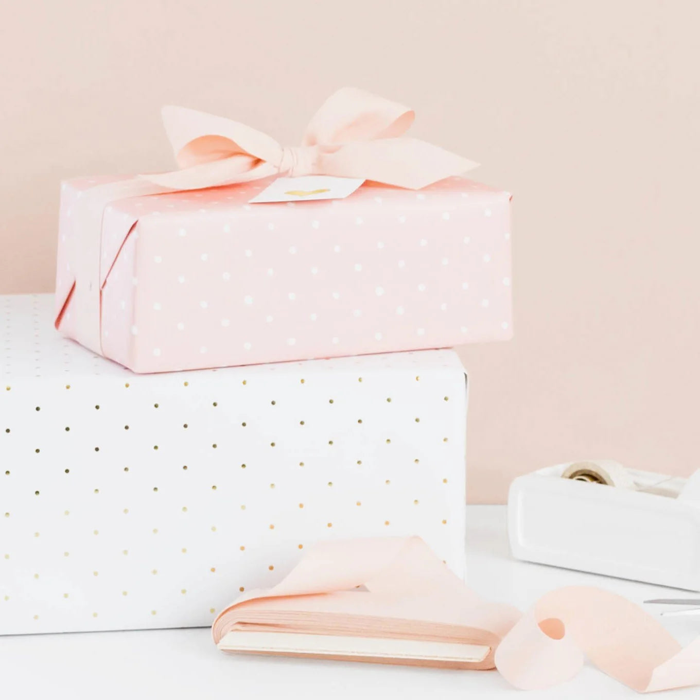 Gold Swiss Dot Wrapping Paper