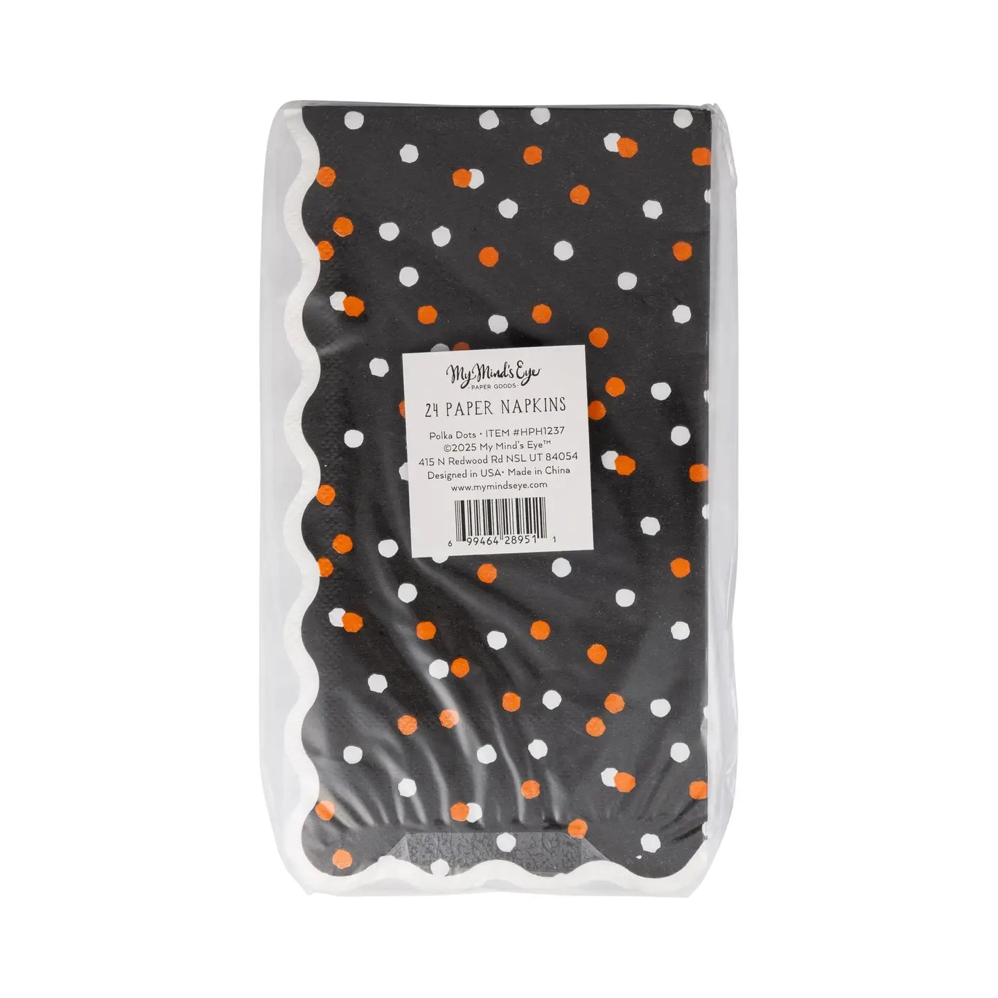 Halloween Polka Dot Dinner Napkin