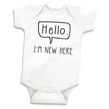 Hello I'm New Here - Baby Announcement Onesie
