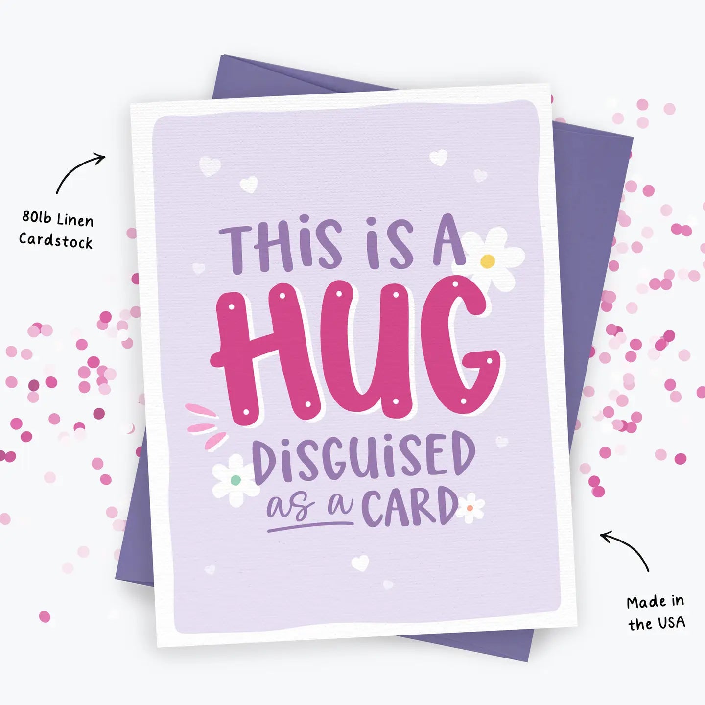 Hug Disguised As A Card, Thinking of You Greeting Card