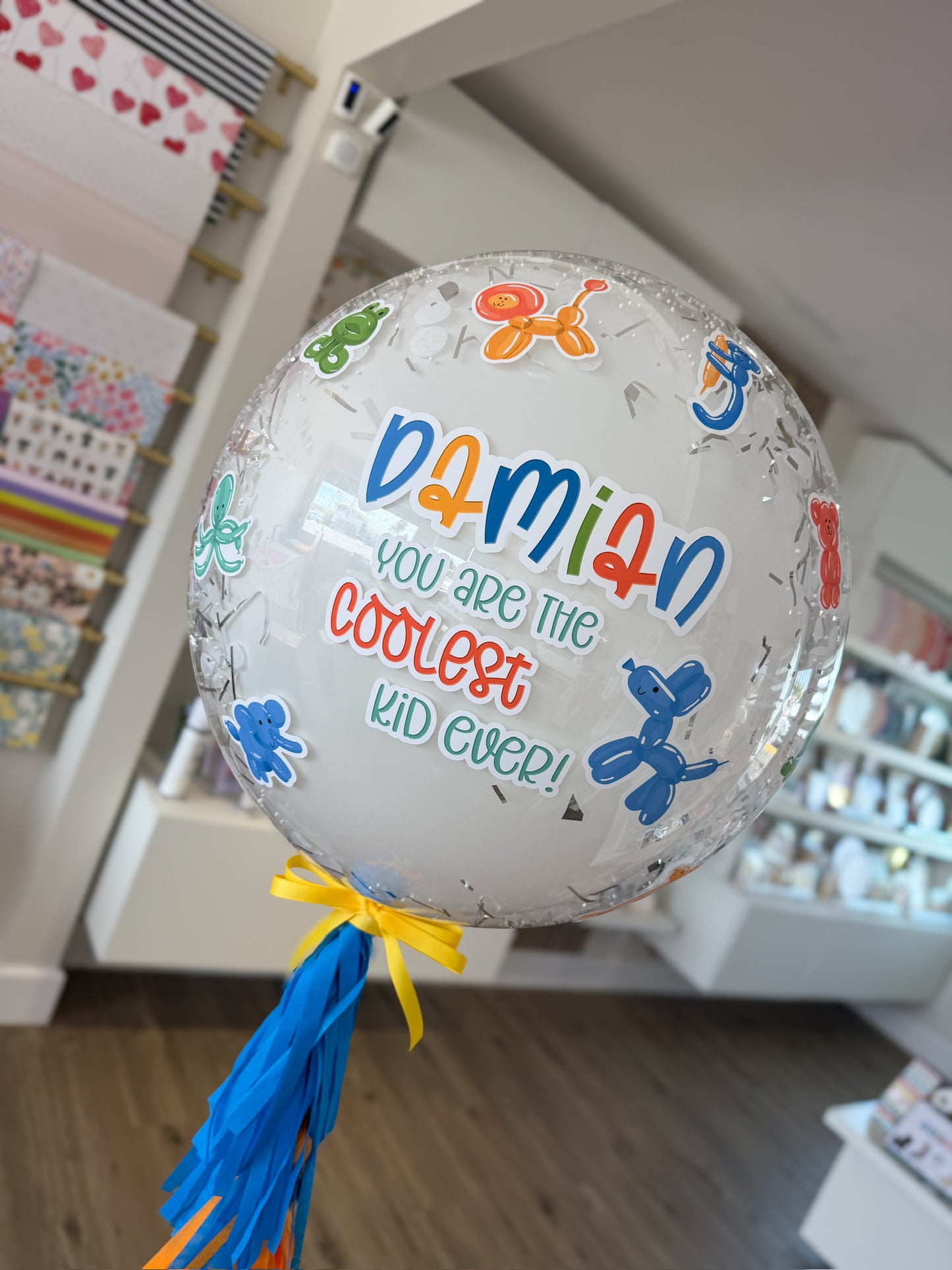 Blue Adventure Confetti Balloon