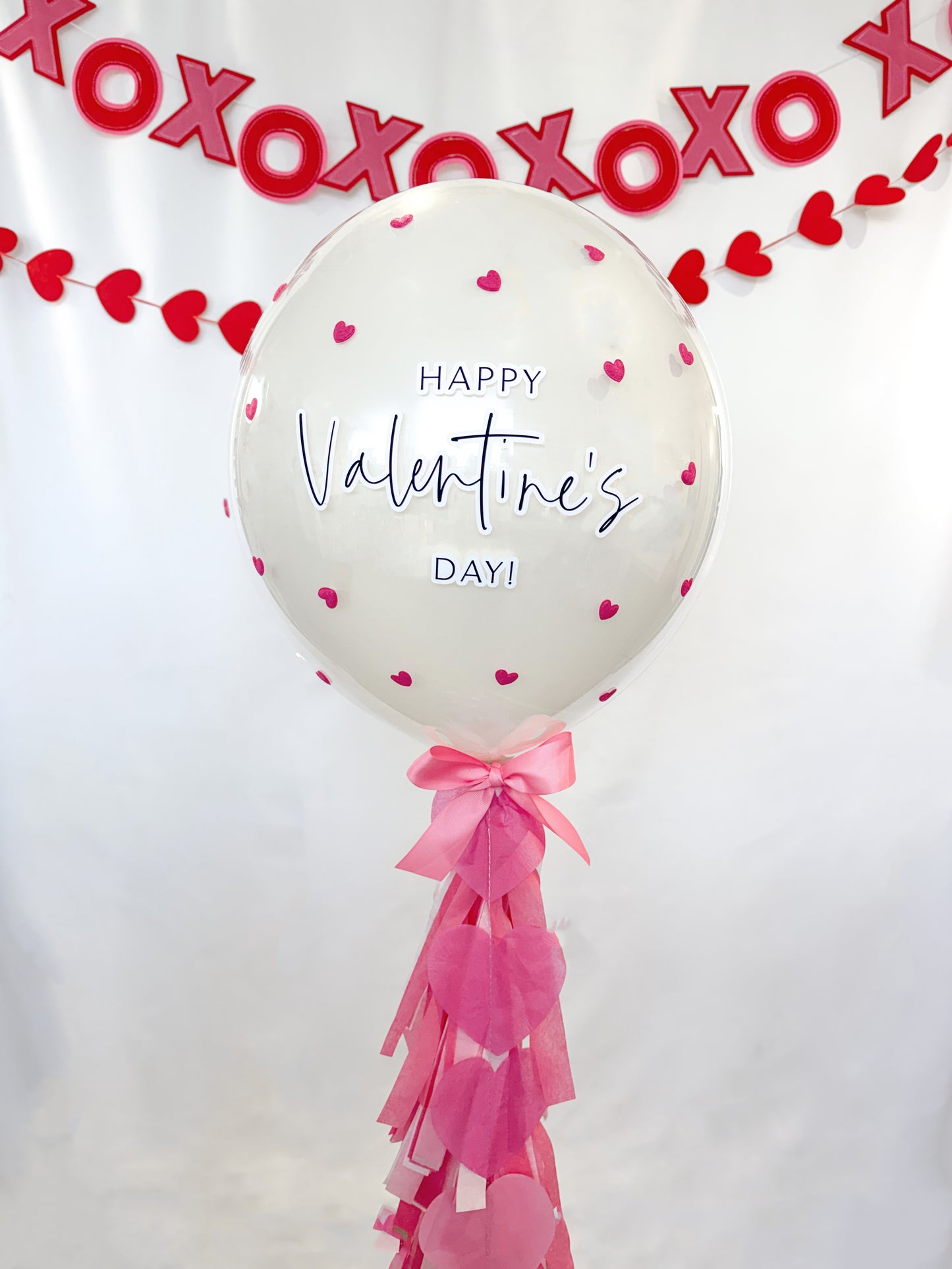Pink Felt Hearts Balloon