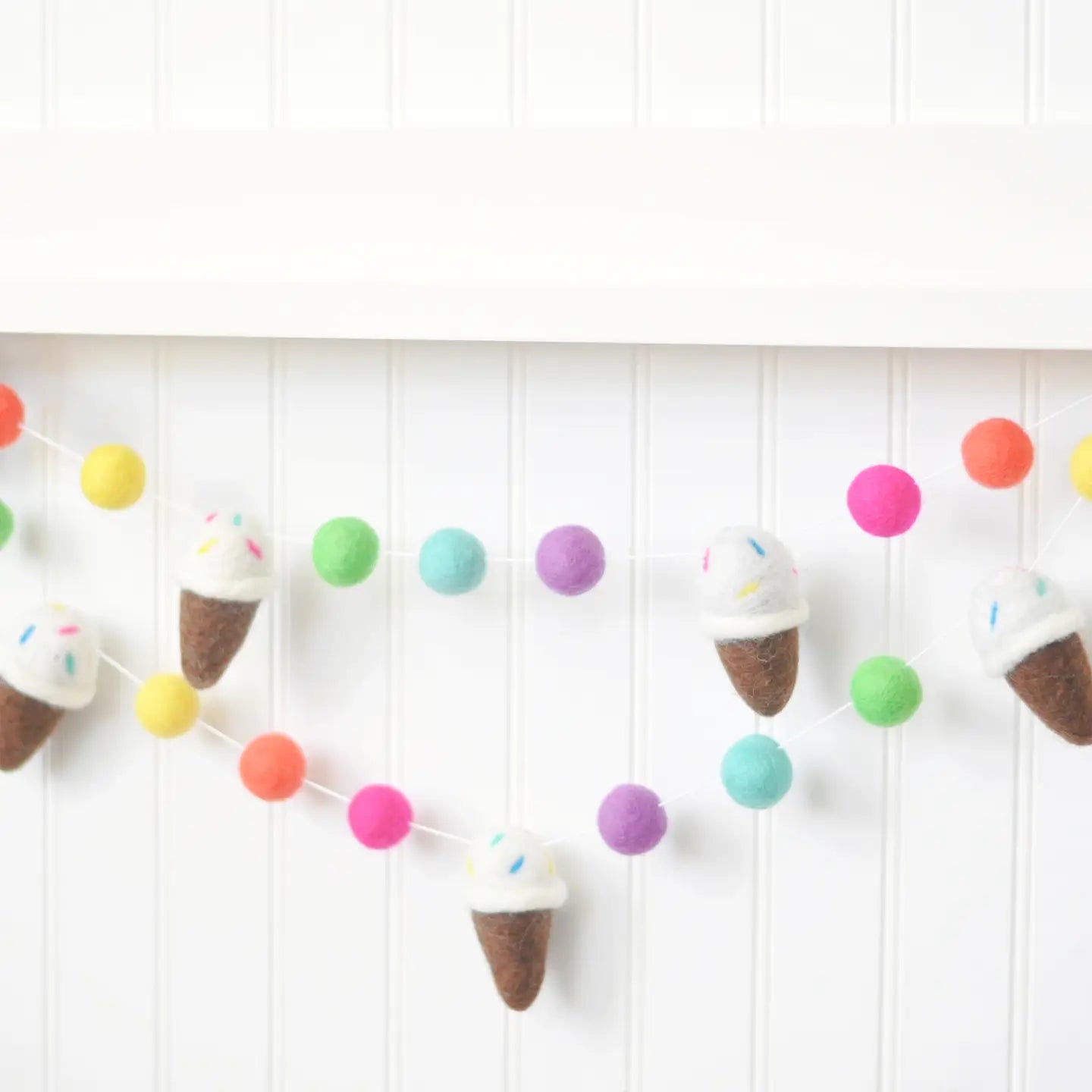 Ice Cream Felt Garland
