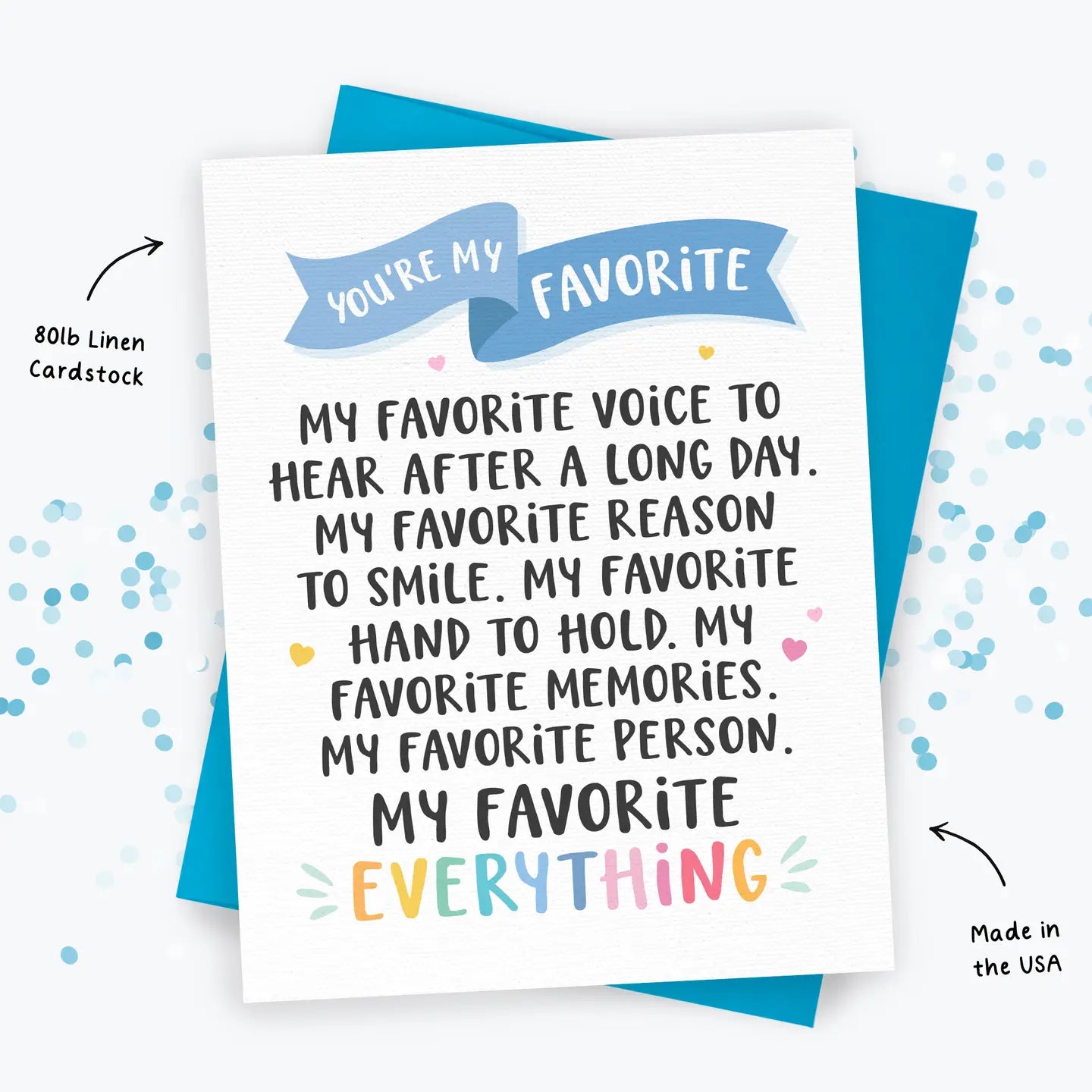 My Favorite - Anniversary Card, Bold Colorful Greeting Card