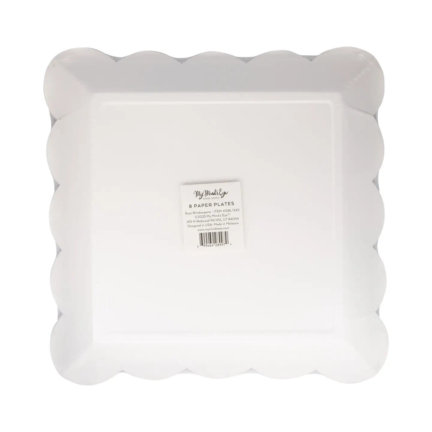 Rust Windowpane 10" Paper Plate