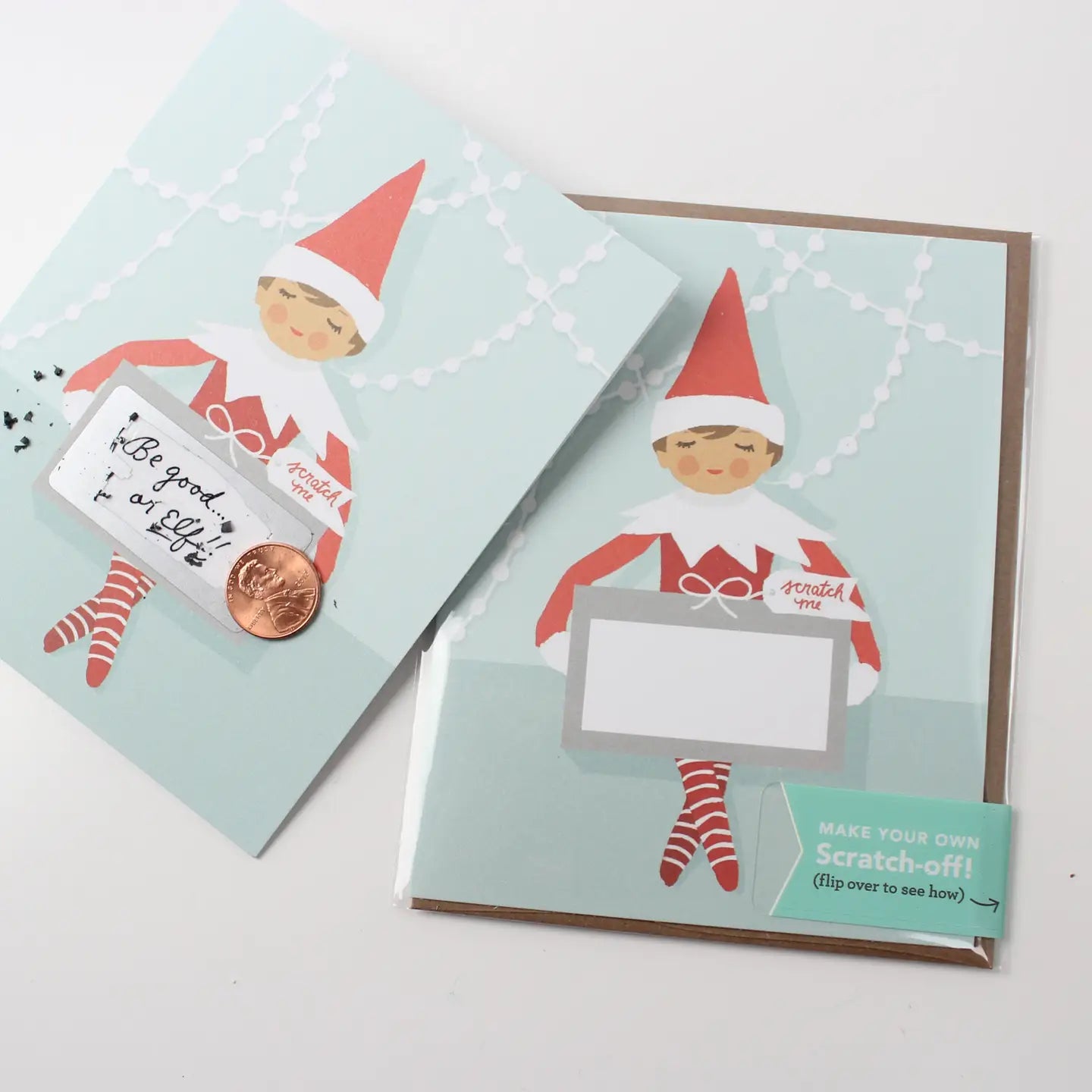 Shelf Elf - Holiday Scratch-Off Greeting Card