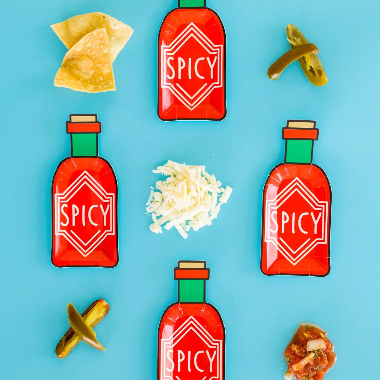 Spicy Bottle Canape Plates - 8 Pk.