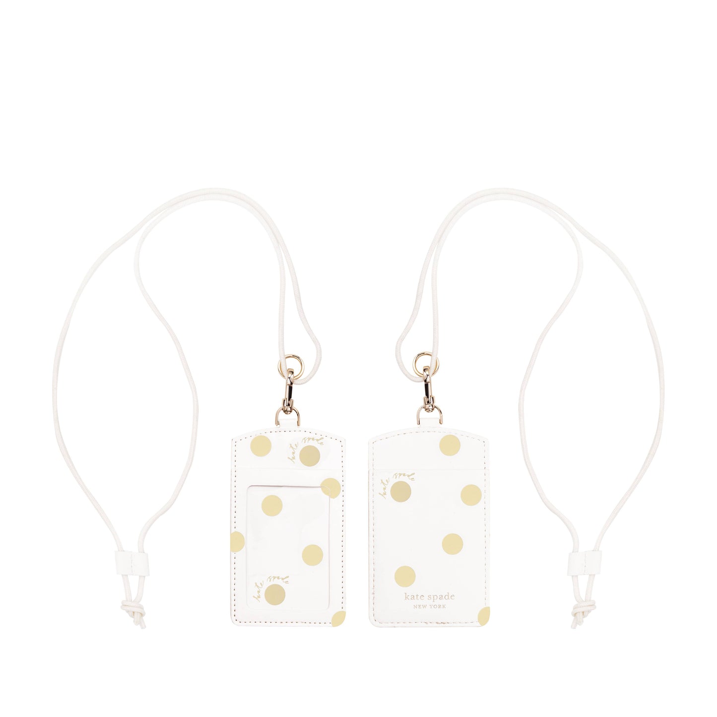 Id Holder, Gold Dot With Script
