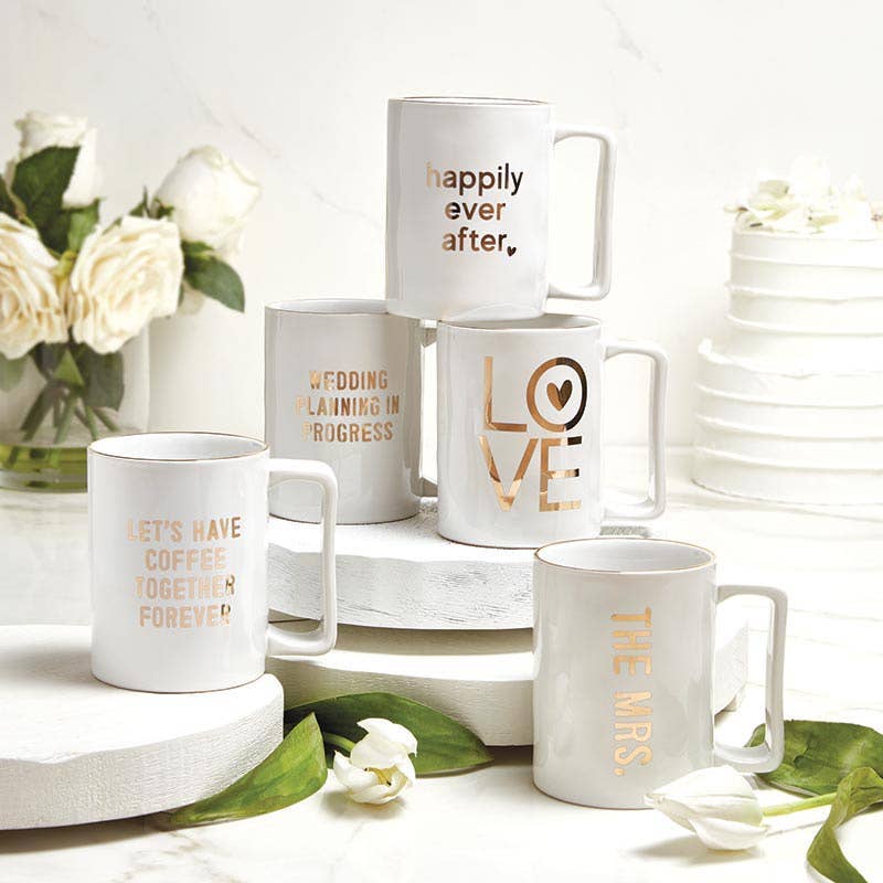 Gold Foil Organic Mug - Love