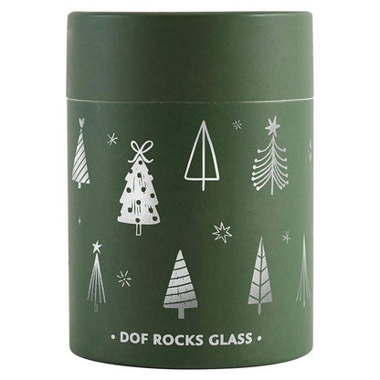 DOF Rocks Glass - Silver Trees: Hand Wash Only / Glass
