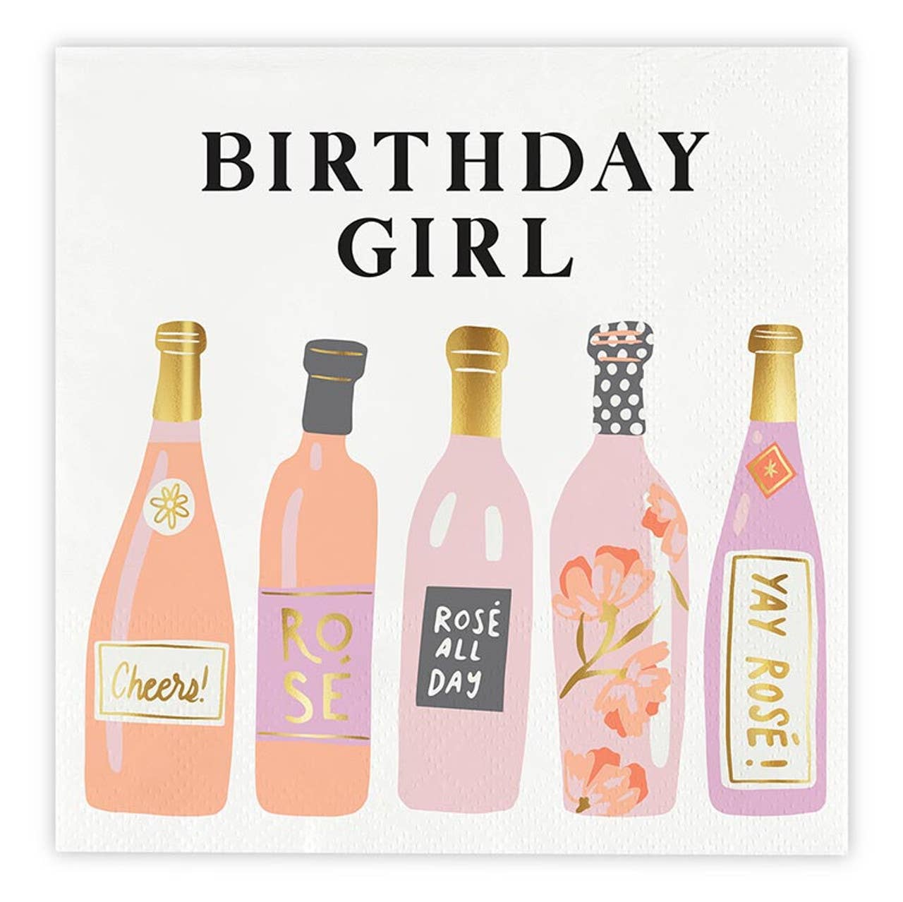 Birthday Girl Foil Napkins