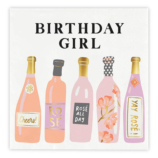 Birthday Girl Foil Napkins