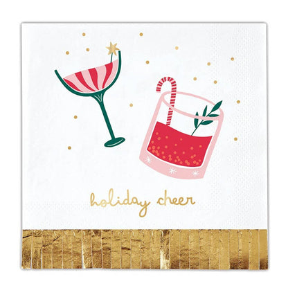 Foil Fringe Napkin - Holiday Cheer: Paper