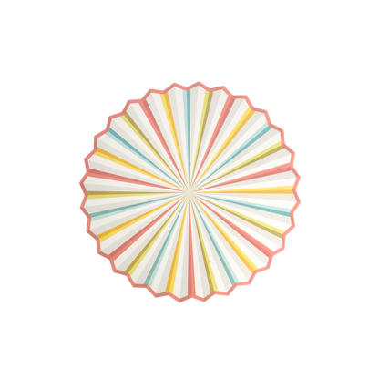 HB23-PL5- Burst of Color Fan Paper Placemat