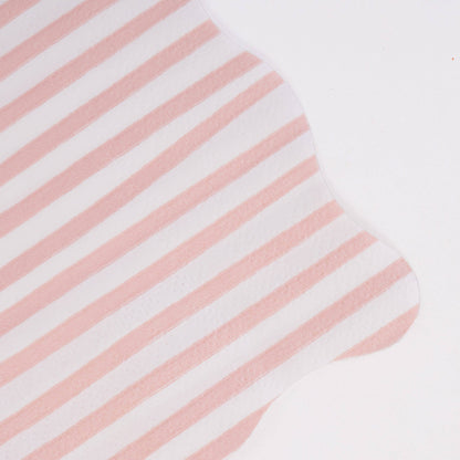 Pink and White Stripe Napkins