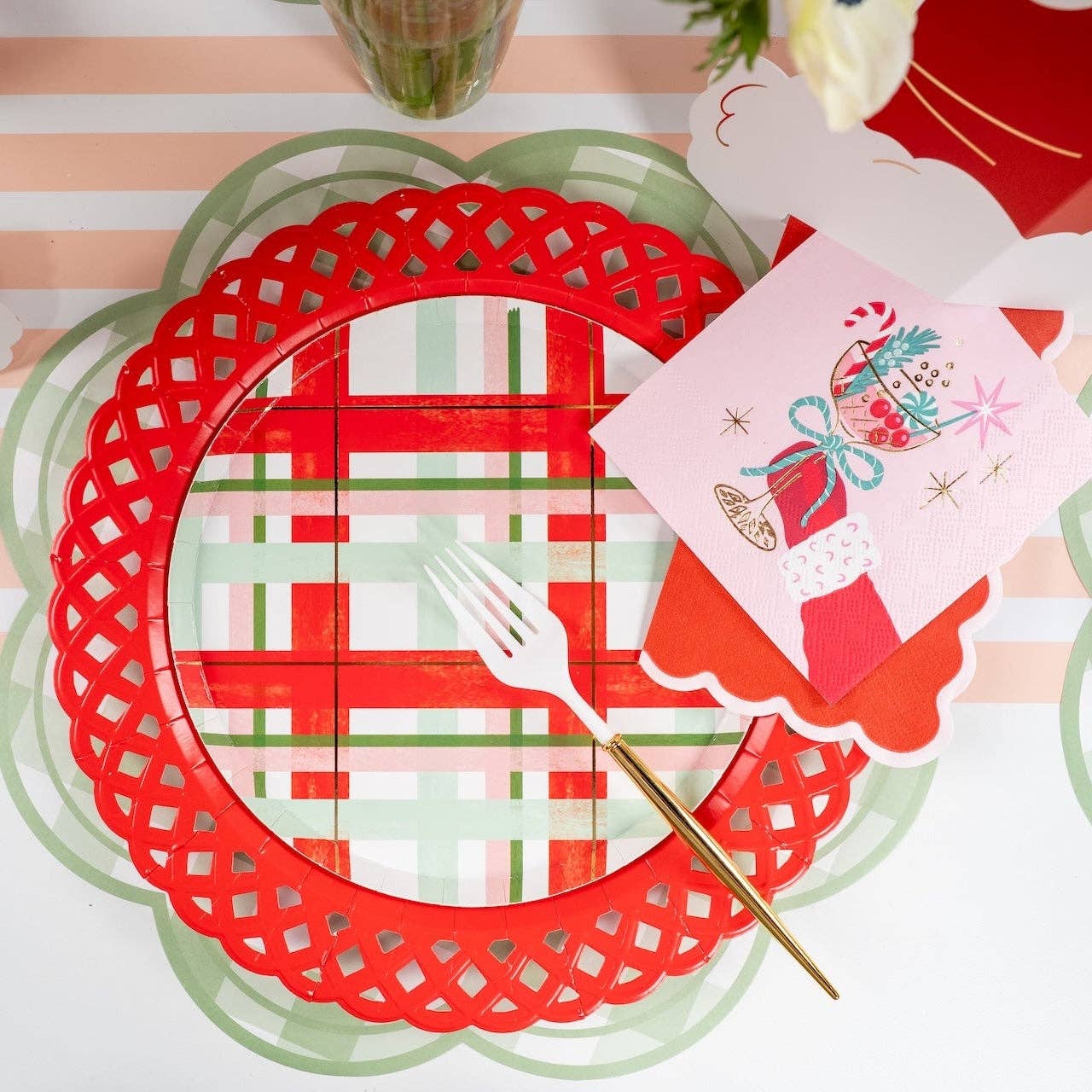 Cheerful Plaid Small Plates