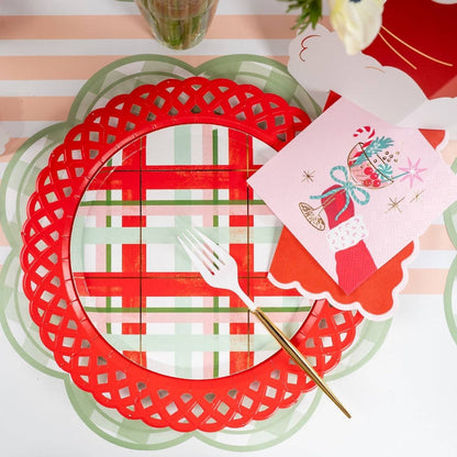 Cheerful Plaid Small Plates