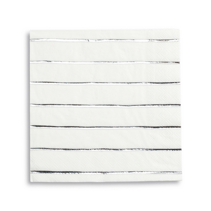 Frenchie Metallic Striped Large Napkins - 16 Pk. - Gold