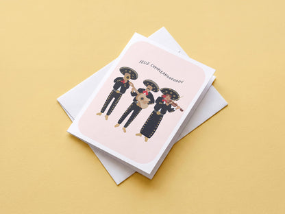 Mariachi Trio Feliz Cumpleaños Greeting Card