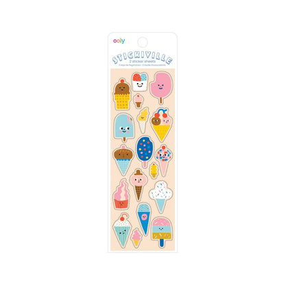 Stickiville Ice Cream Stickers - 2 Sheets