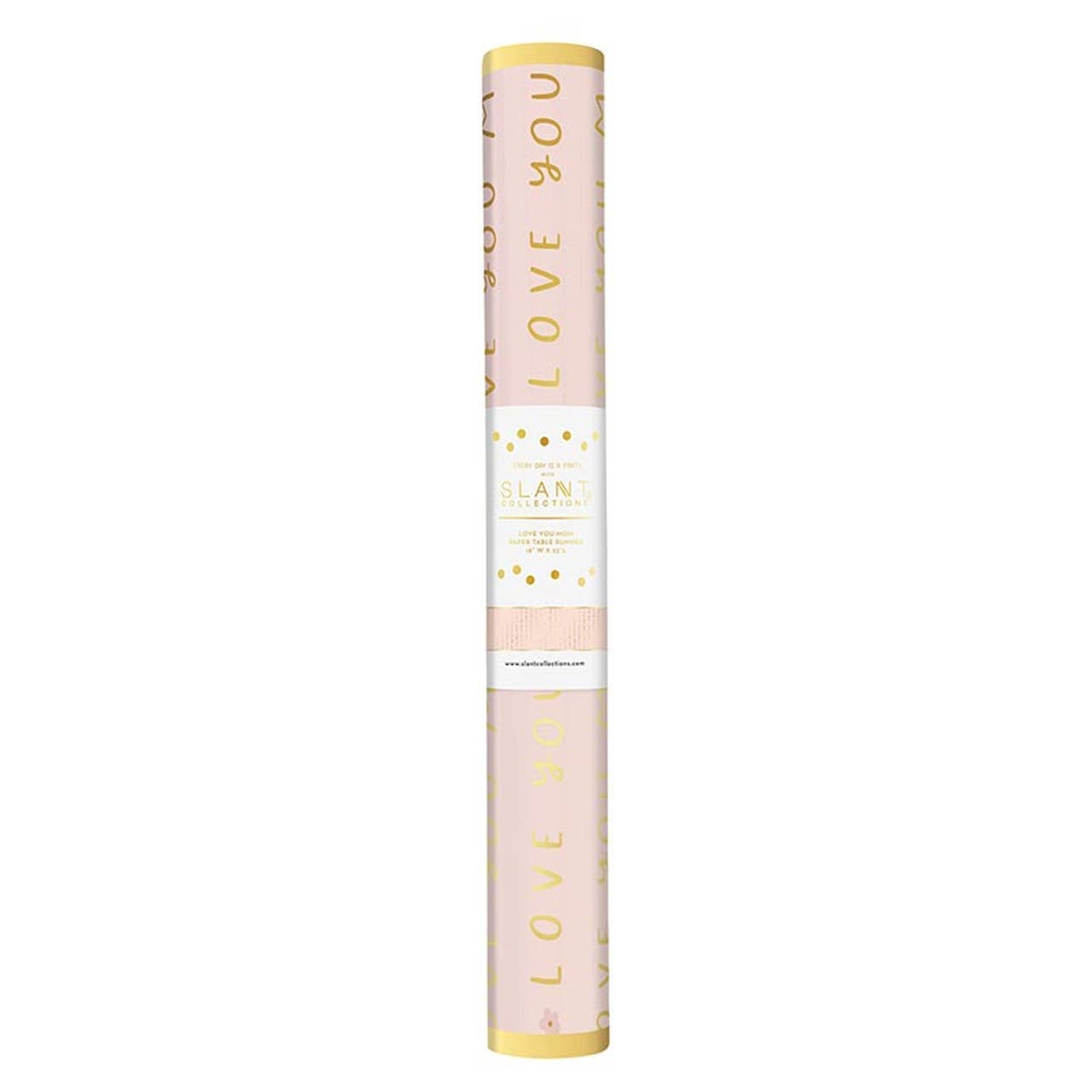 Foil Table Runner - Love you Mom: Paper / 18" W x 25' L