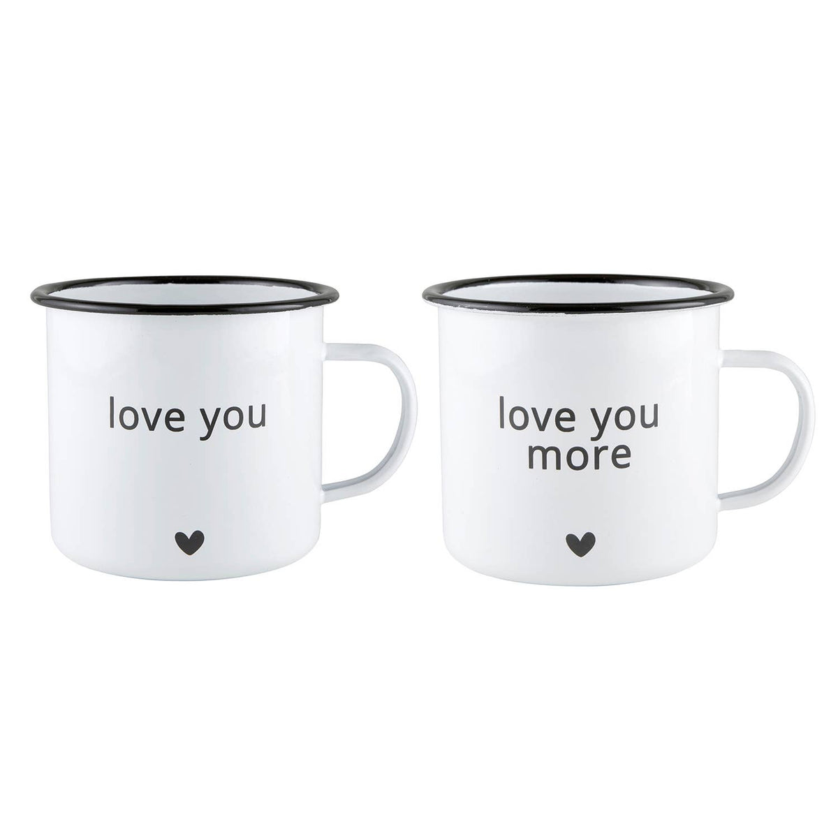 Love You More - Enamel Mug Set