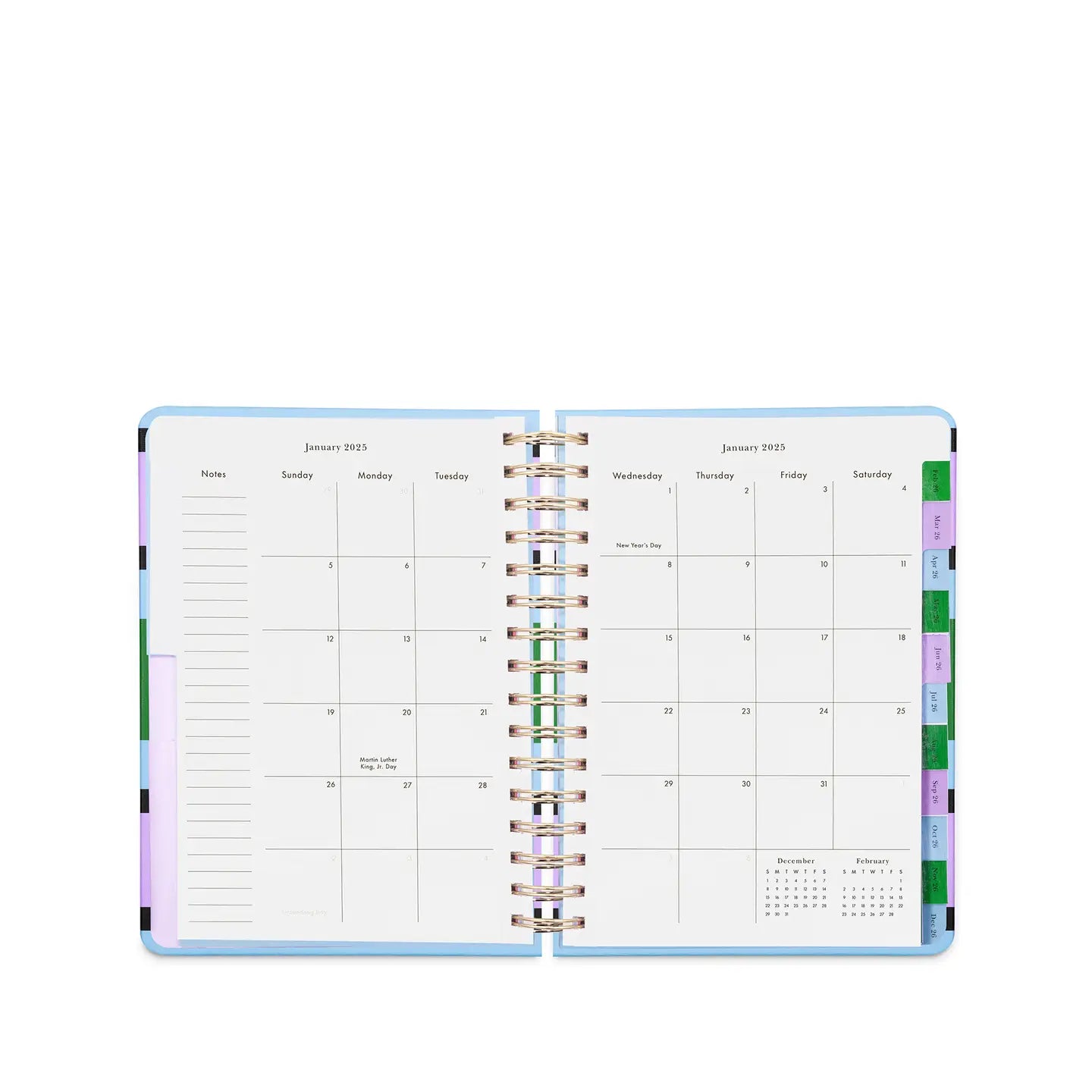 12 Month Large Planner, Downtown Stripe