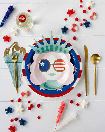 Lady Liberty Shaped Paper Dinner Napkin
