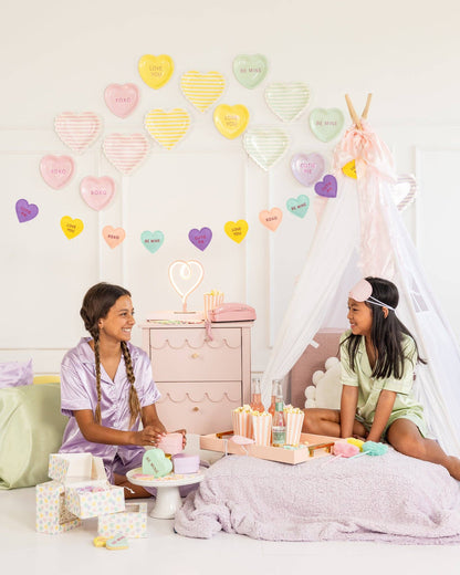 Conversation Hearts Felt Banner