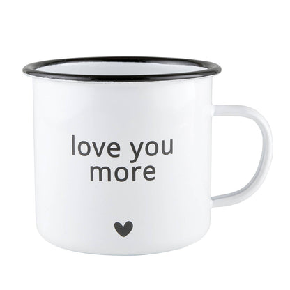 Love You More - Enamel Mug Set
