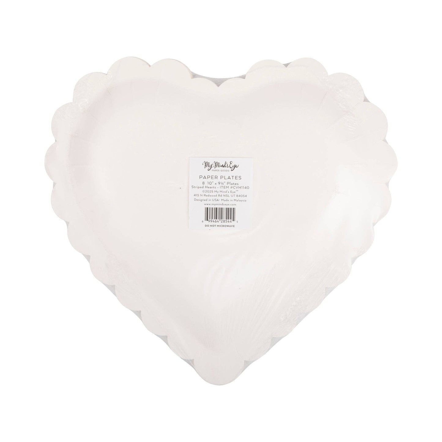 Striped Hearts Plate Set