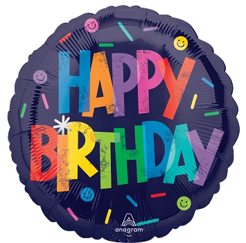 Bold Birthday Round Balloon (17")