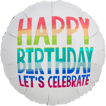 Rainbow Birthday Balloons (17")