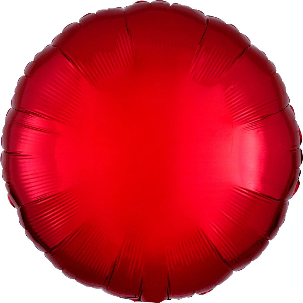 Round Red Foil Balloon (17")