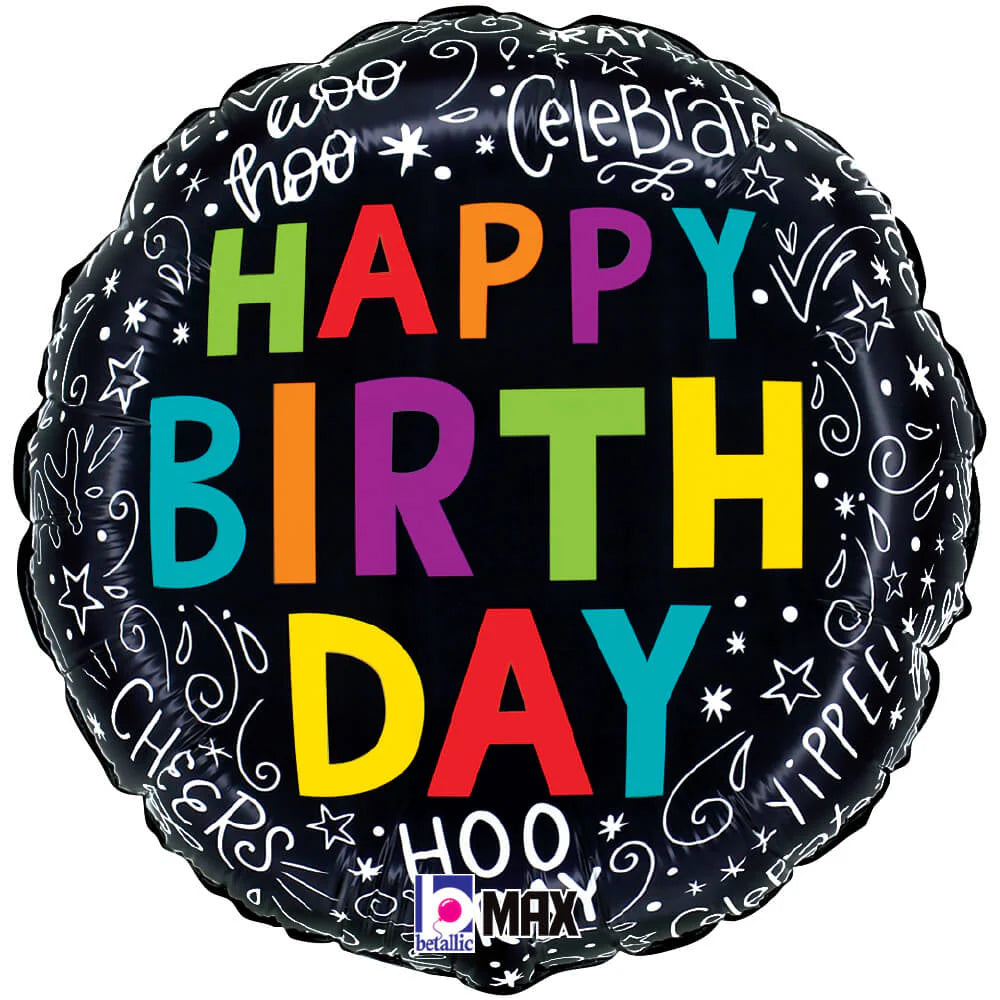 Birthday Doodles Balloon - 18"