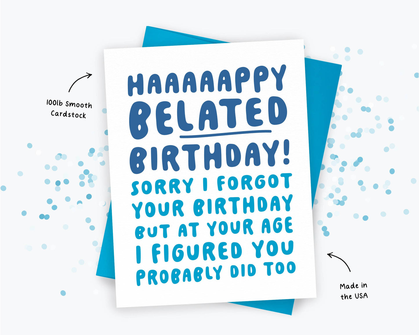 Belated Birthday Card, Old Age, Parents, Grandparents