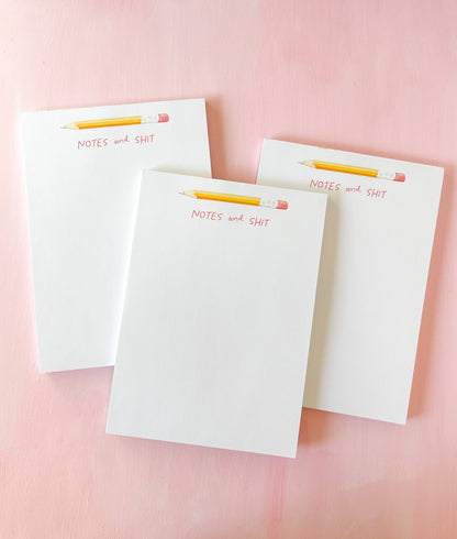 Pencil Notes + Shit Notepad | Funny Desk Notepad