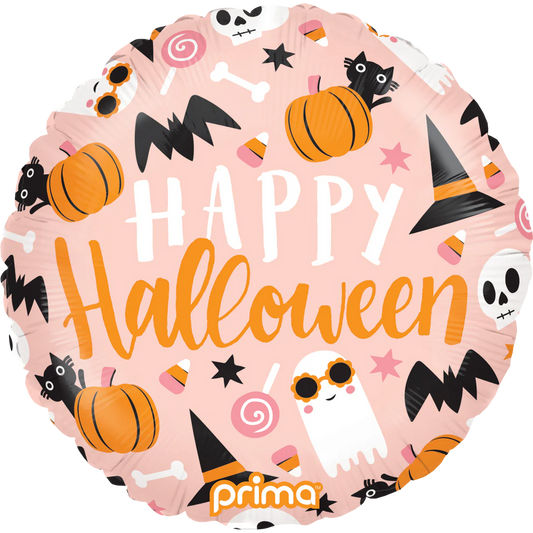 Round Happy Halloween Cute Icons (18")